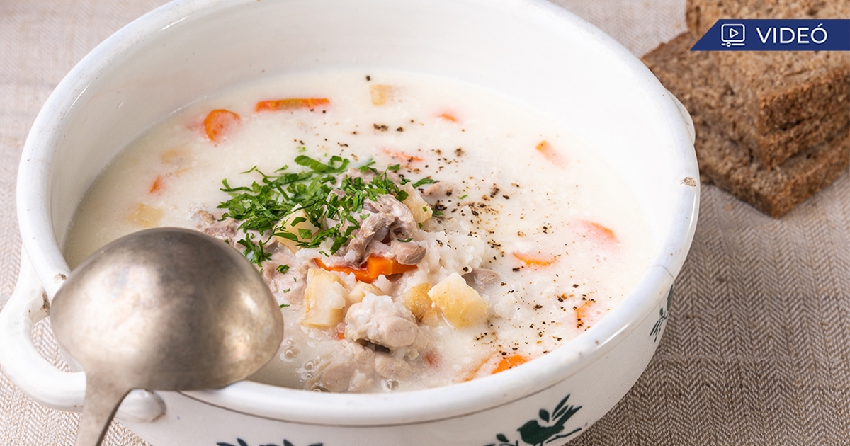 Fokhagymás csirkeleves